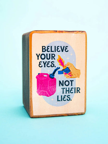 Protest Art Series, Single Wood Bookend