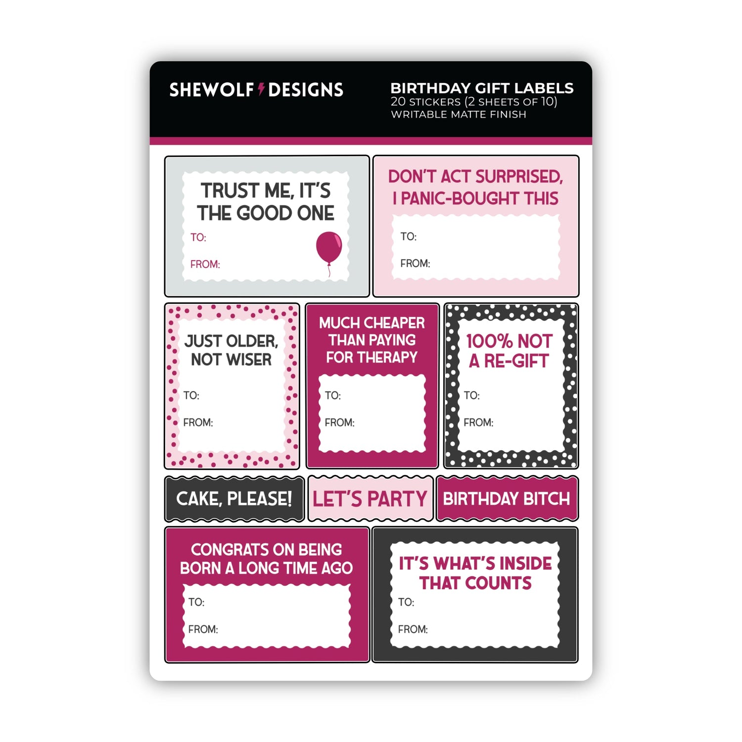 Birthday Gift Tag Stickers