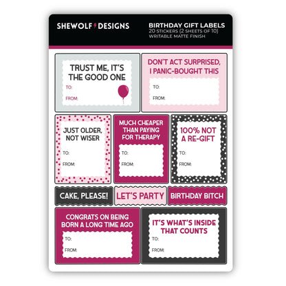 Birthday Gift Tag Stickers