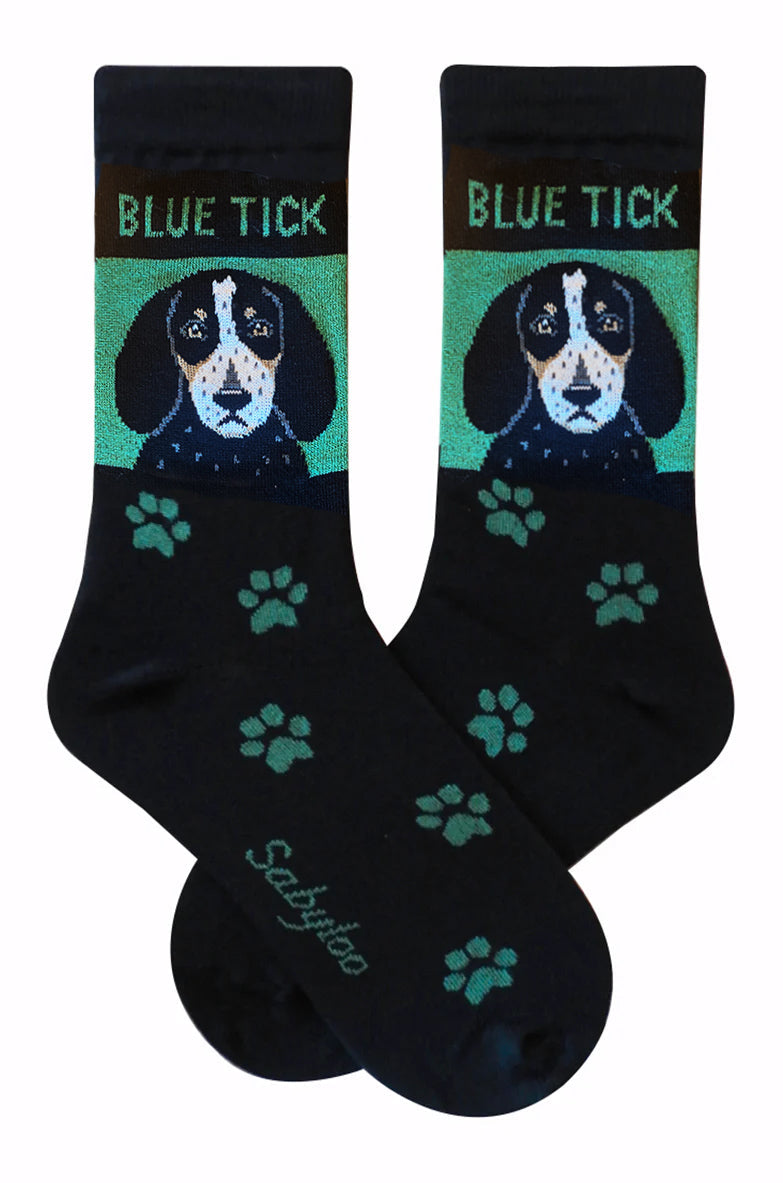 Blue Tick Coonhound Dog Socks