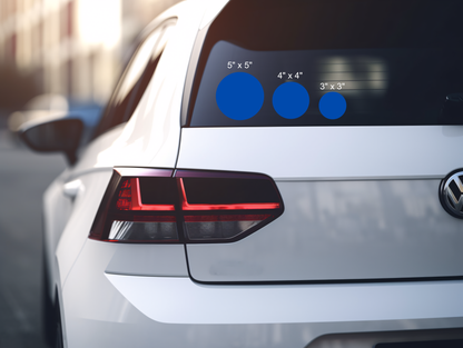 Blue Dot in Red State - Car Window Cling