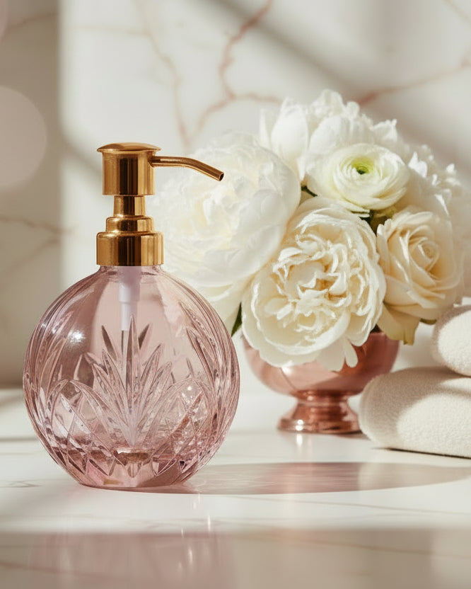 Round Cut Crystal Soap Dispenser