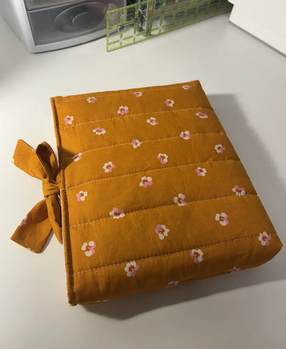 Soft Quilted Book Sleeve with Tie Close