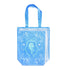 Silhouette book-themed canvas tote bag in portrait blue with reader silhouette illustration, Jollity & Co.