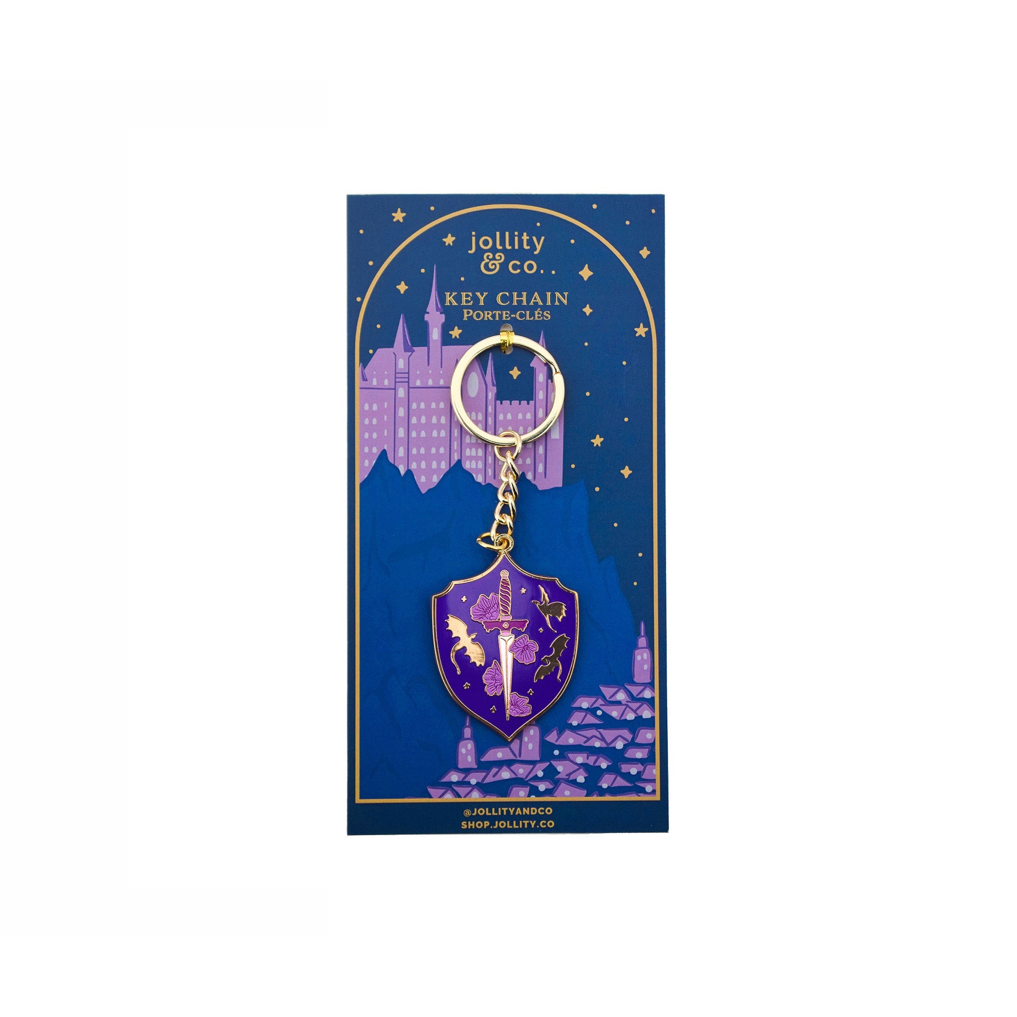 Book Club - Romantasy Shield Keychain, Jollity &amp; Co