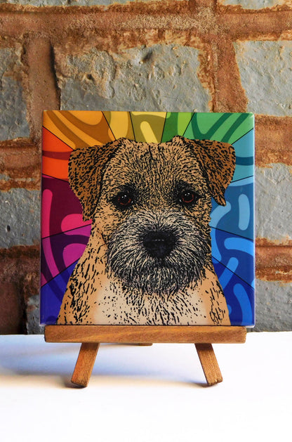 Border Terrier Ceramic Art Tile