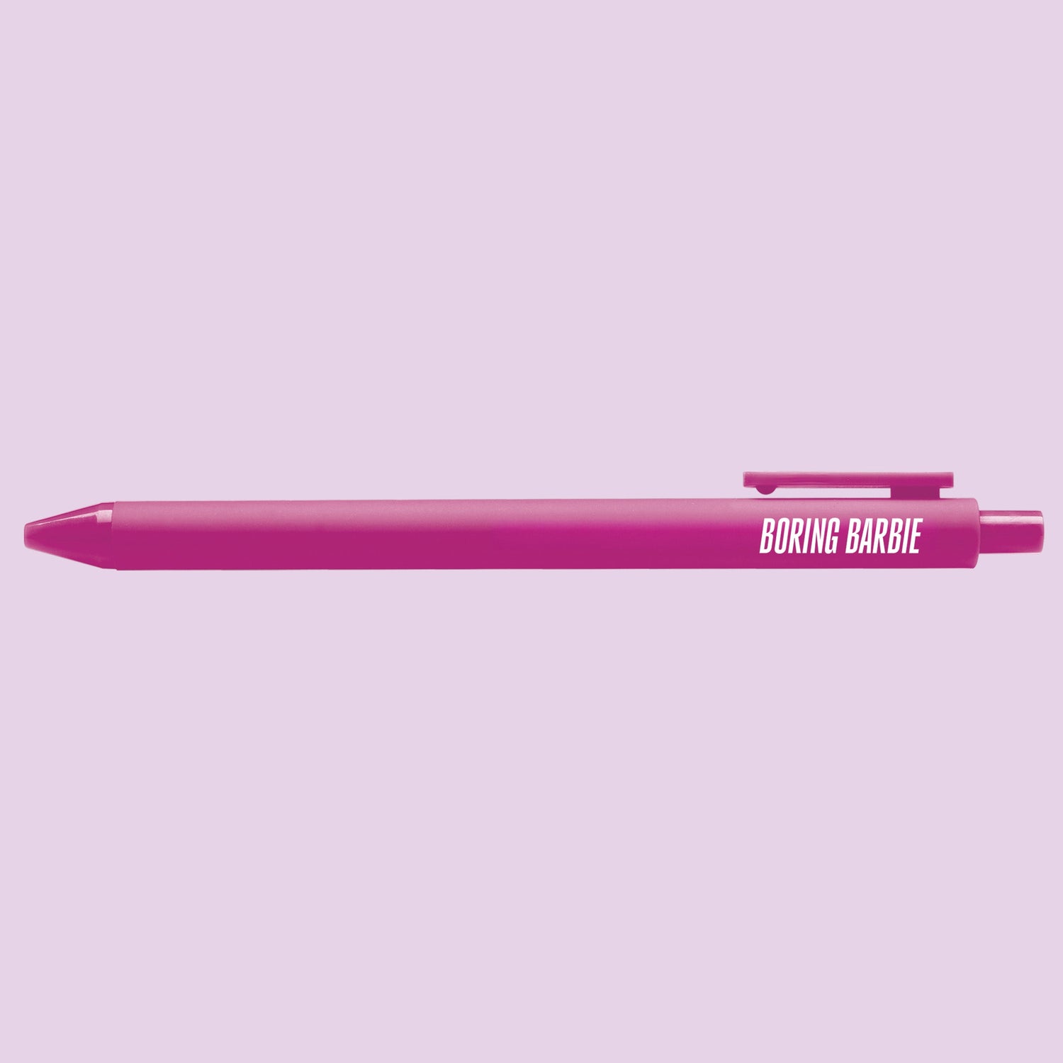 Boring Pop Star pen detail — pink barrel music era pen by MangoIllustrated