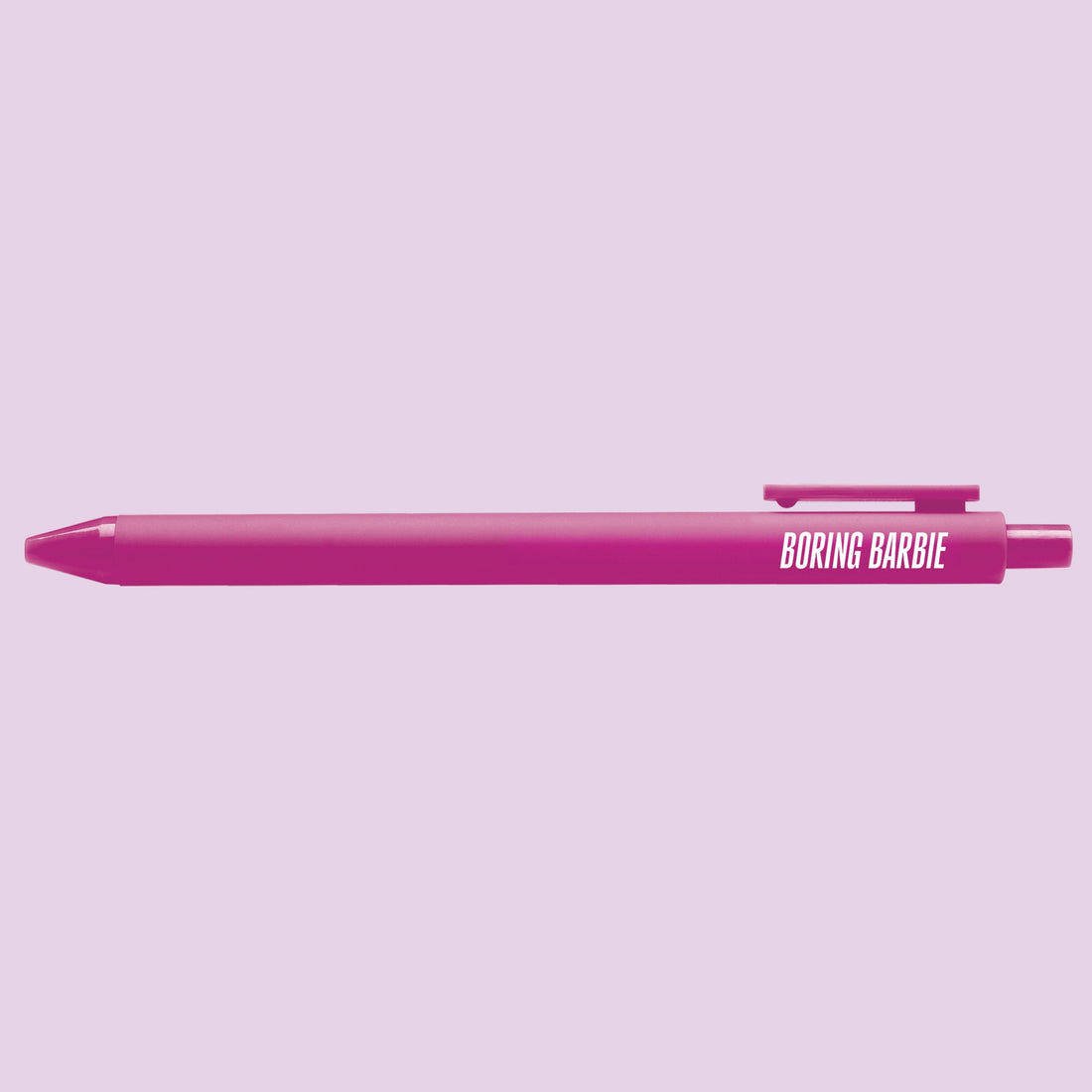 Boring Pop Star pen detail — pink barrel music era pen by MangoIllustrated