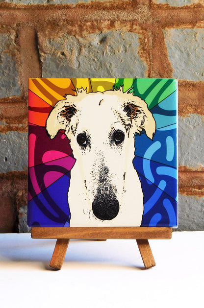 Borzoi Ceramic Art Tile