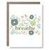 Greeting card with butterfly and floral design and &
