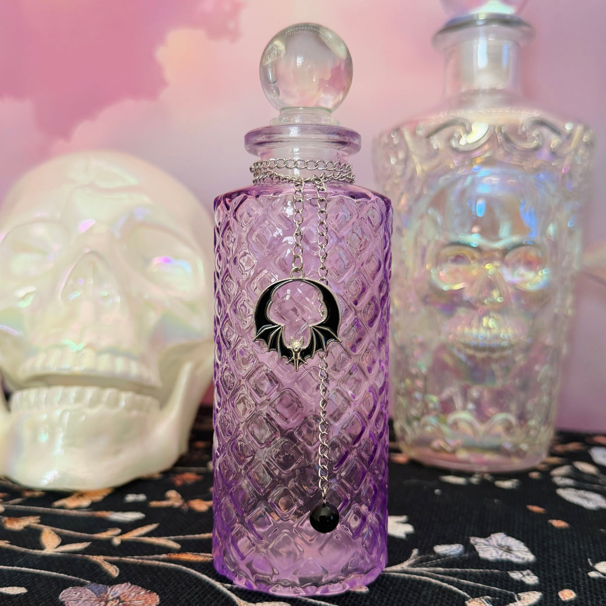 Purple Glass Halloween Moon Water Ritual Kit