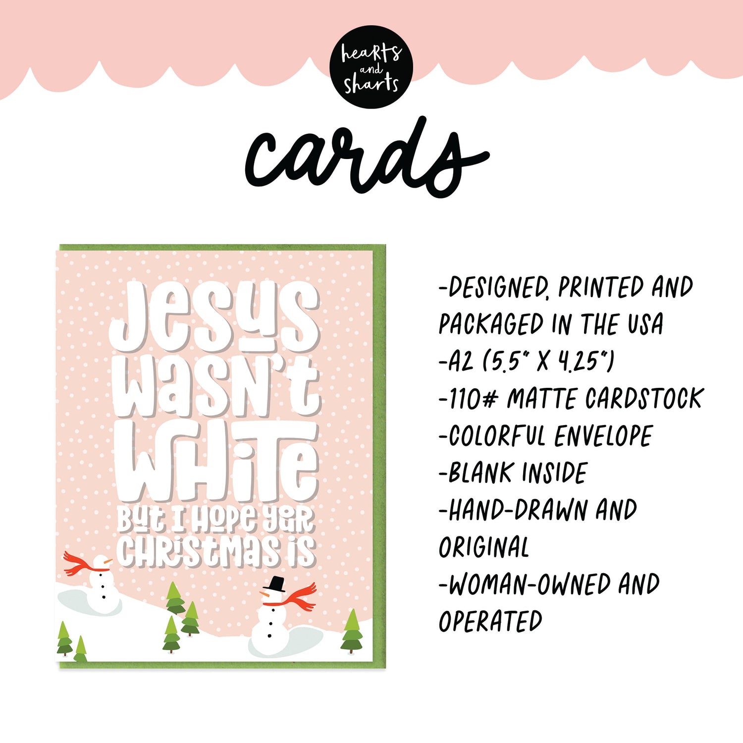 WHITE CHRISTMAS - FUNNY ILLUSTRATED GREETING CARD