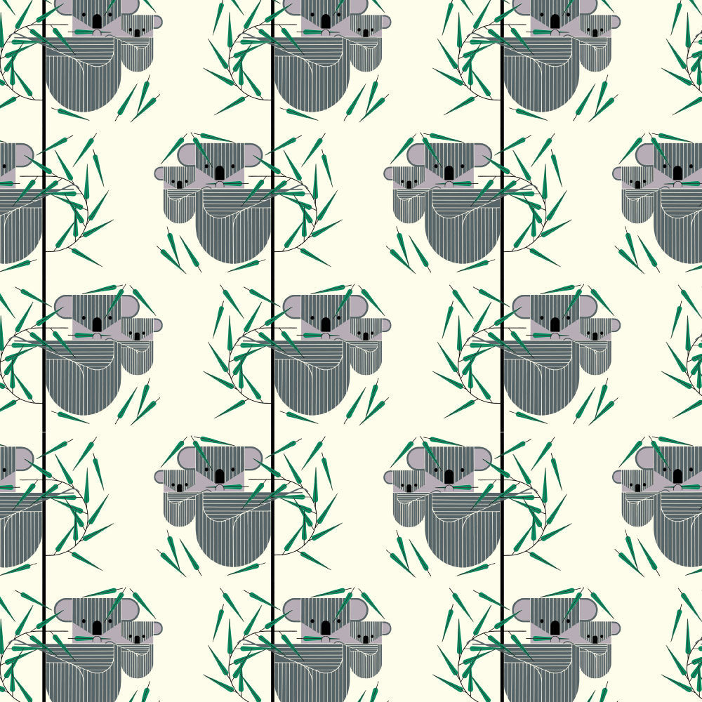 Organic Koala Koala Cotton Poplin Fat Quarters