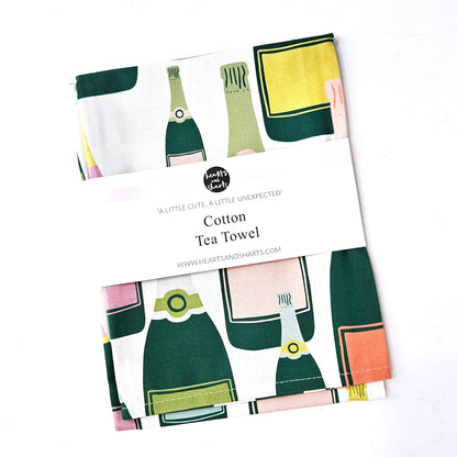 Cotton Kitchen Towels - Sustainable, Absorbent, Quick-Dry, 100% Cotton, Hand-Drawn Original