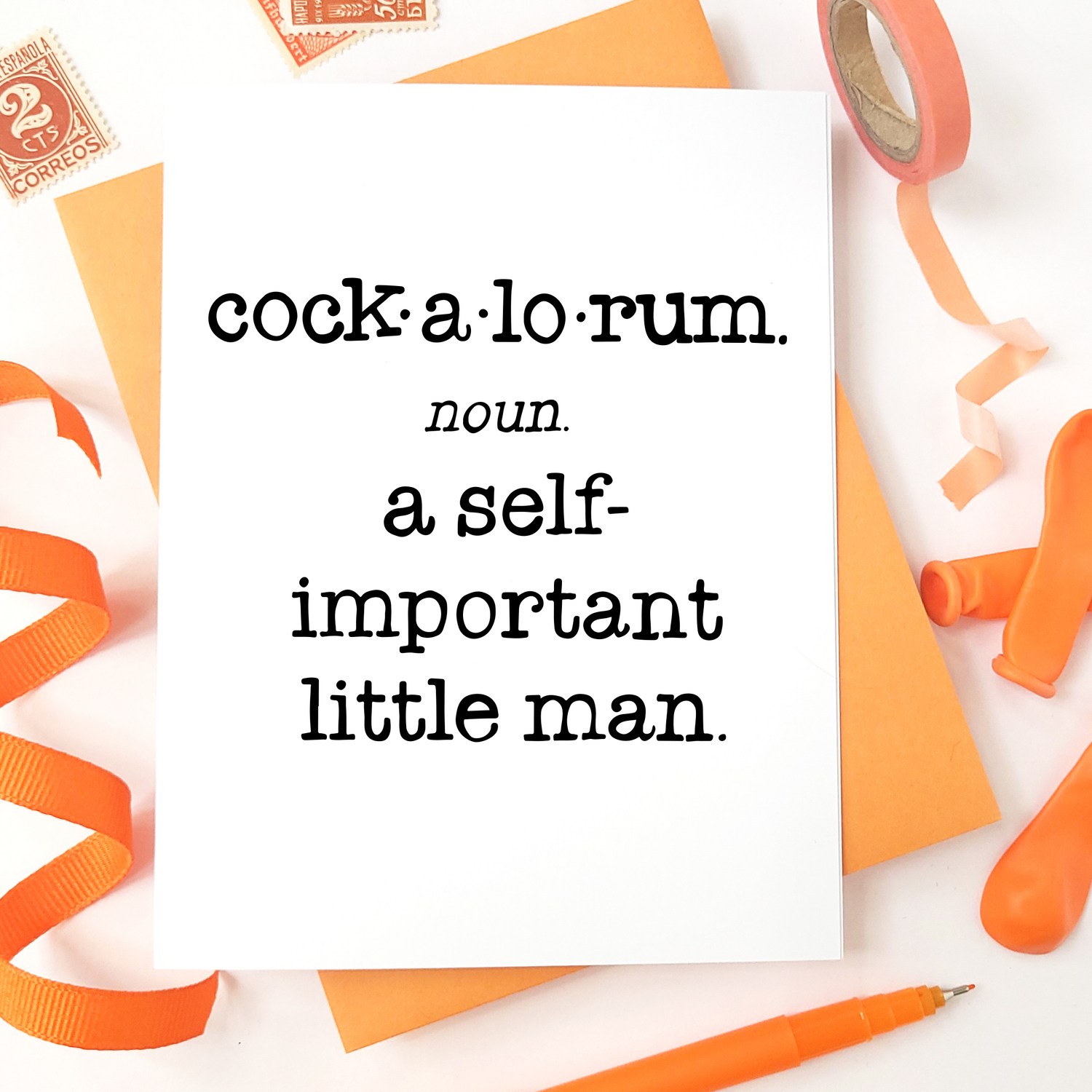 COCKALORUM - FUNNY ILLUSTRATED GREETING CARD