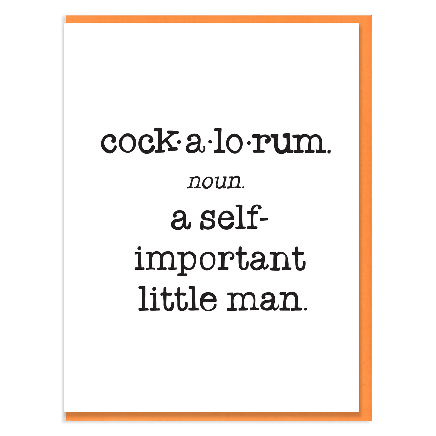 COCKALORUM - FUNNY ILLUSTRATED GREETING CARD