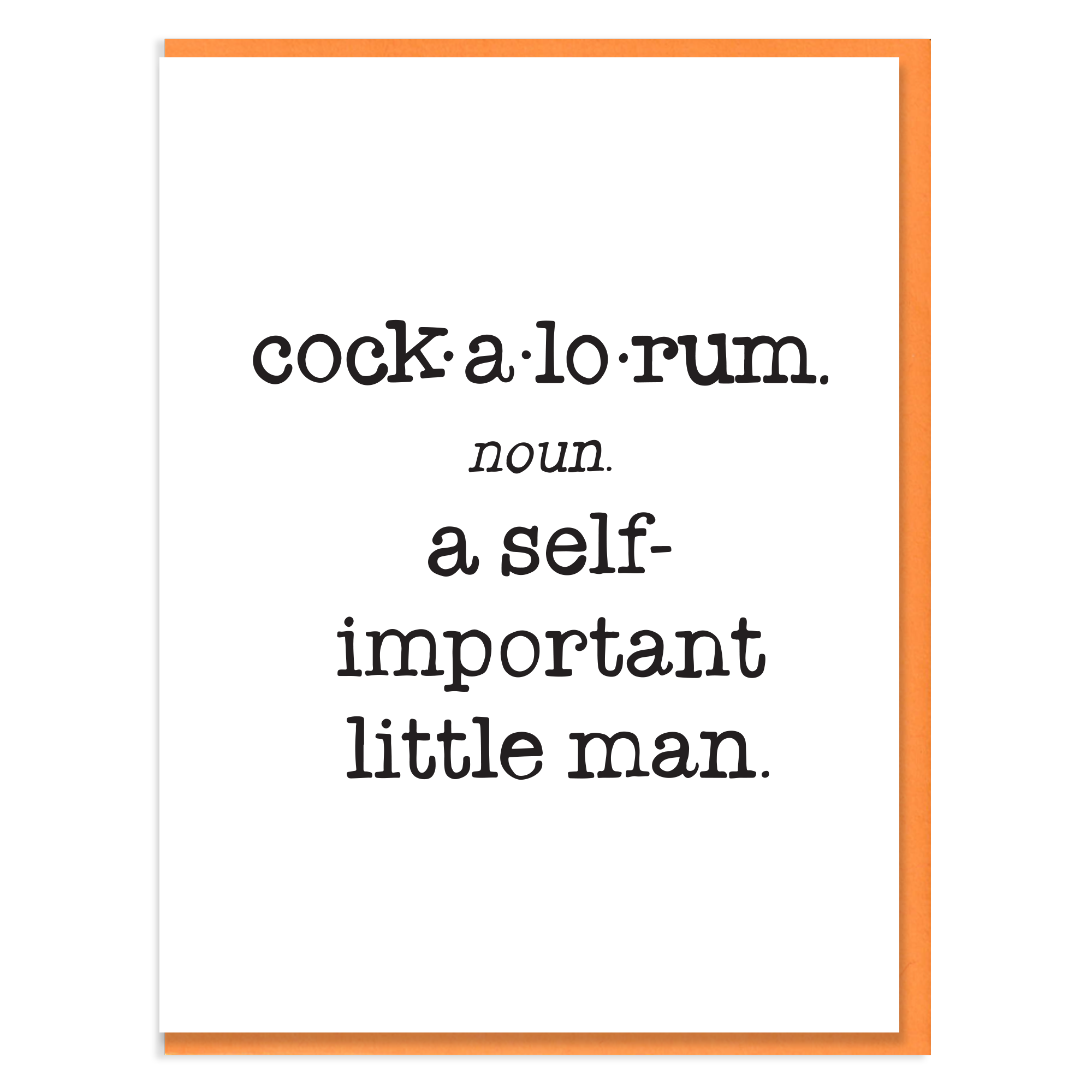 COCKALORUM - FUNNY ILLUSTRATED GREETING CARD