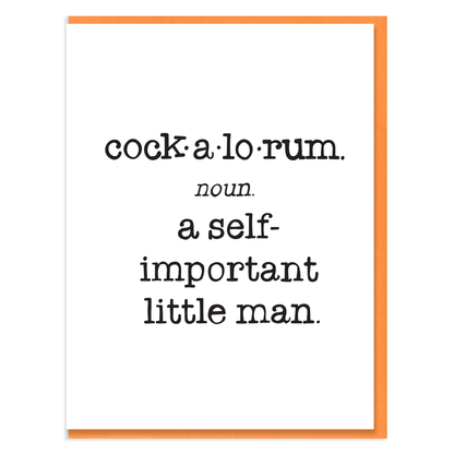 COCKALORUM - FUNNY ILLUSTRATED GREETING CARD