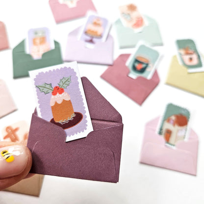 MICRO NOTES - 8 TINY NOTECARDS + 8 COORDINATING, NON-SEALING, TINY ENVELOPES