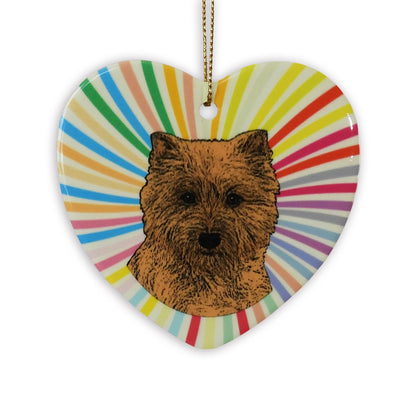 Cairn Terrier Ceramic Heart Ornament