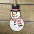 Hand-painted wooden carrot nose snowman Christmas ornament with cute winter holiday design and lightweight festive decor, cheerful snowman tree decoration for cozy holiday style