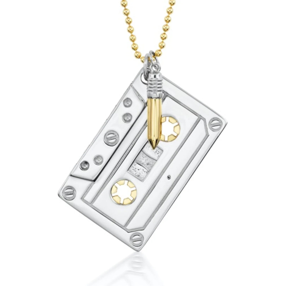 Tape Cassette and Pencil Pendant Set