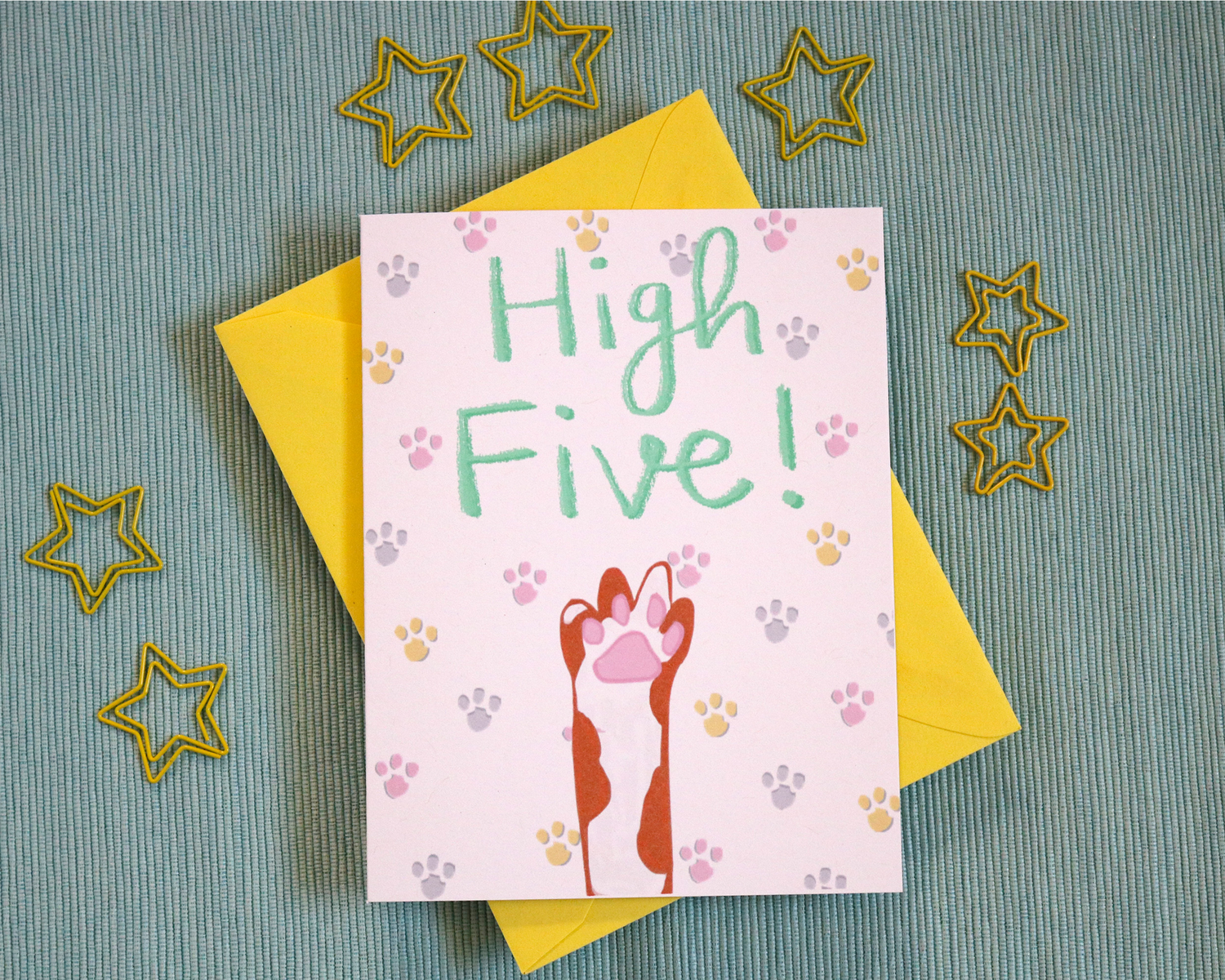 Cat’s Paw High Five Greeting Card