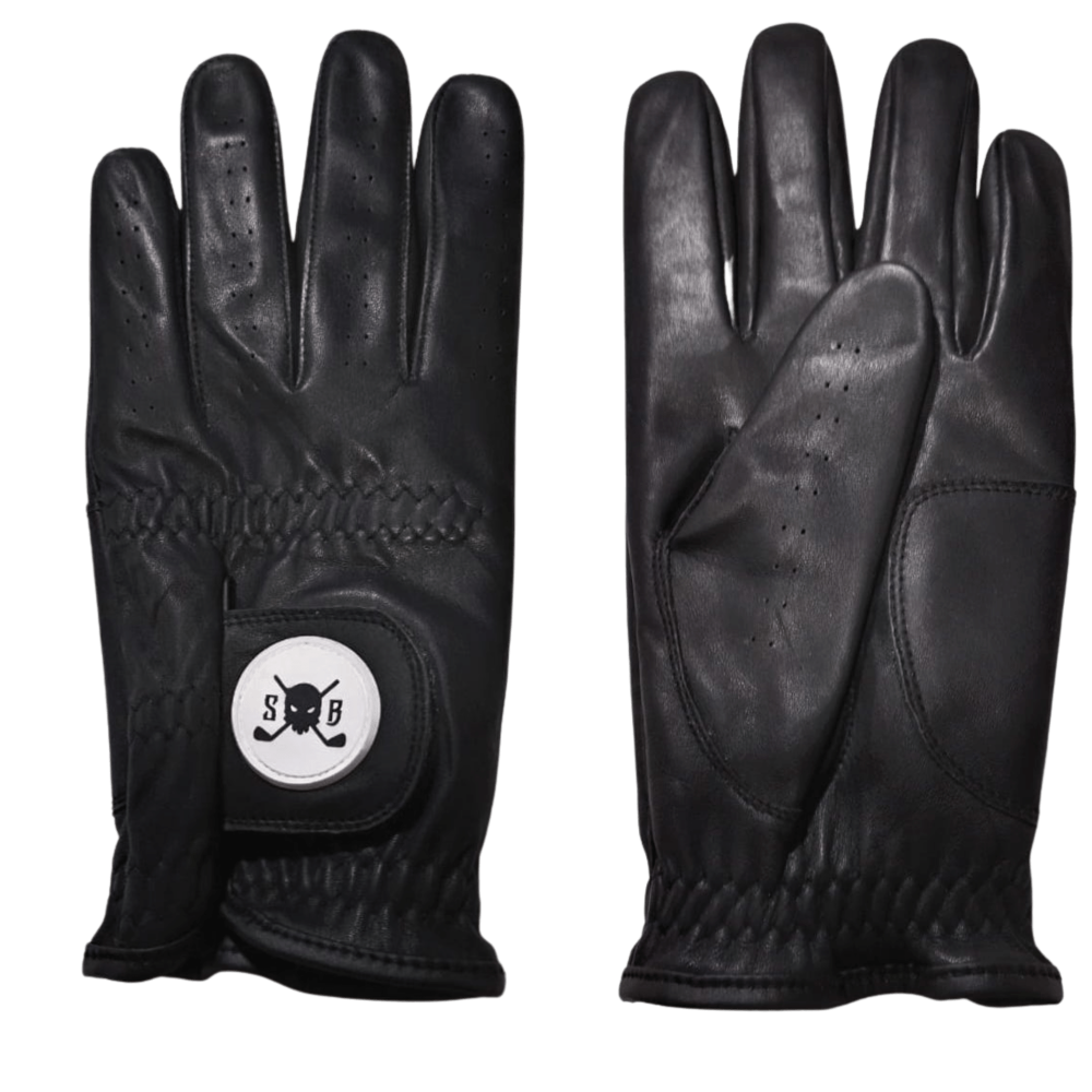 Catalyst Cabretta Leather Golf Glove - Black - Skull &amp; Bogeys Golf Co.