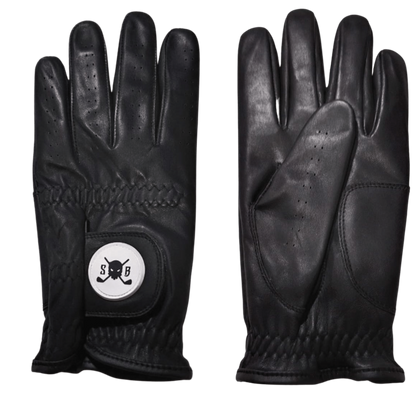 Catalyst Cabretta Leather Golf Glove - Black - Skull &amp; Bogeys Golf Co.