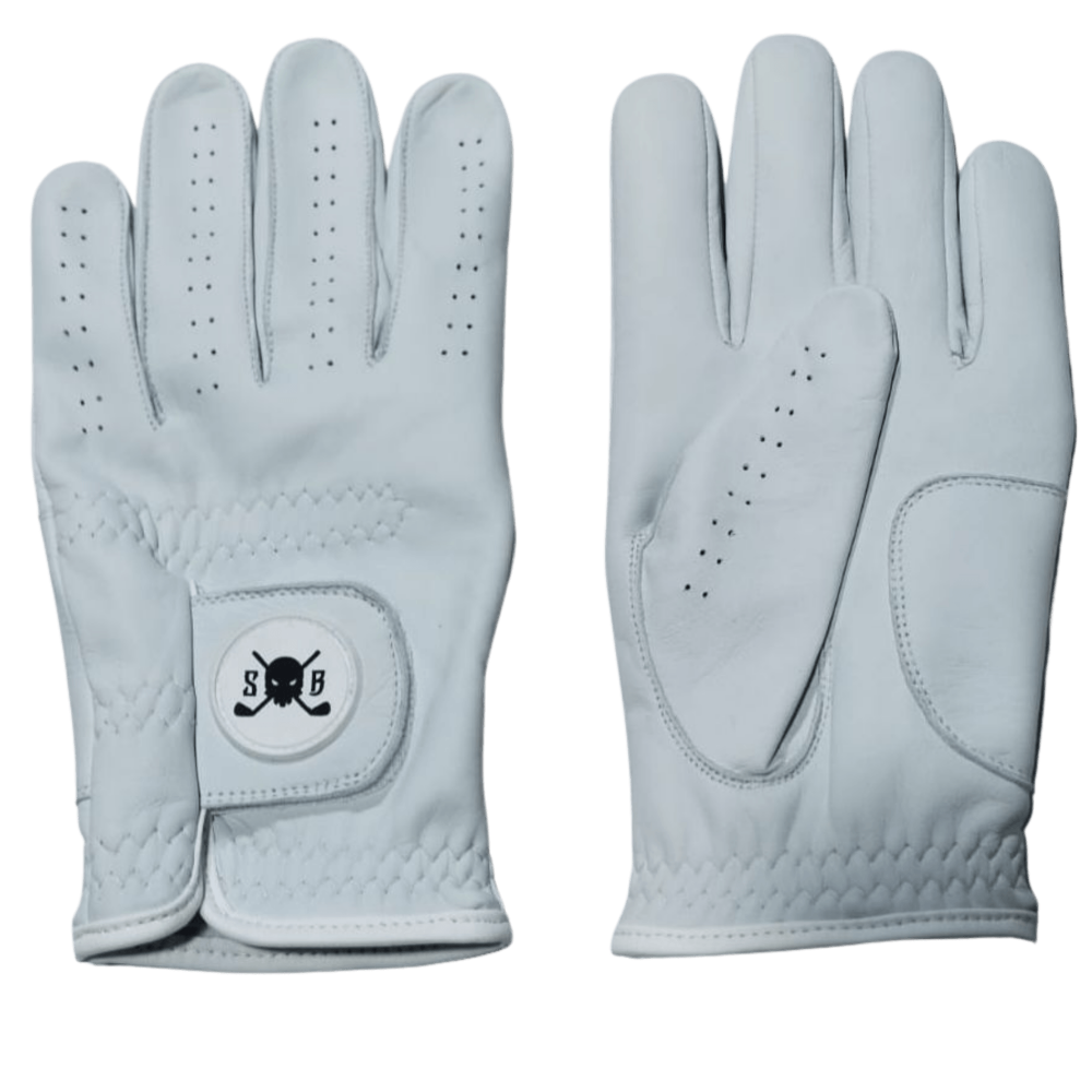 Catalyst Cabretta Leather Golf Glove - White - Skull &amp; Bogeys Golf Co.