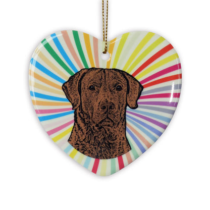 Chesapeake Bay Ceramic Heart Ornament
