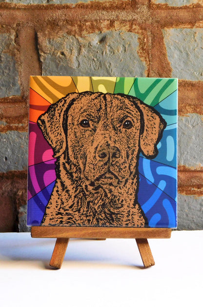 Chesapeake Bay Retriever Ceramic Art Tile