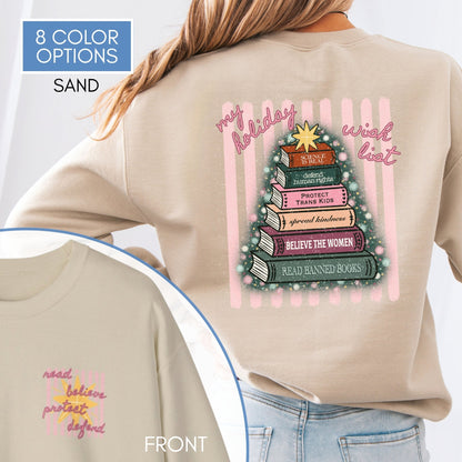 Christmas-book-tree-unisex-Crewneck-holiday-activism-sweatshirt-literary-activist-apparel-reader-bibliophile-top-Sand