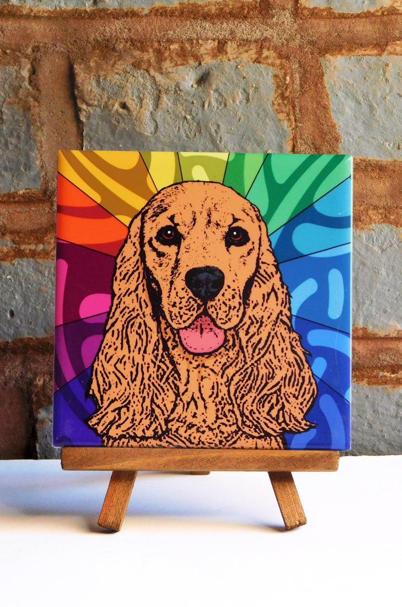 Cocker Spaniel Ceramic Art Tile