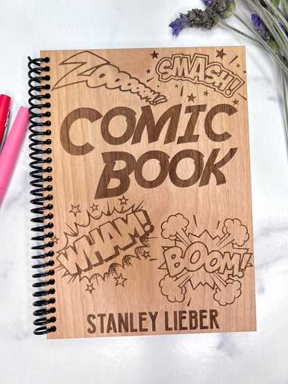 Personalized Comic Book - Laser Engraved Wood