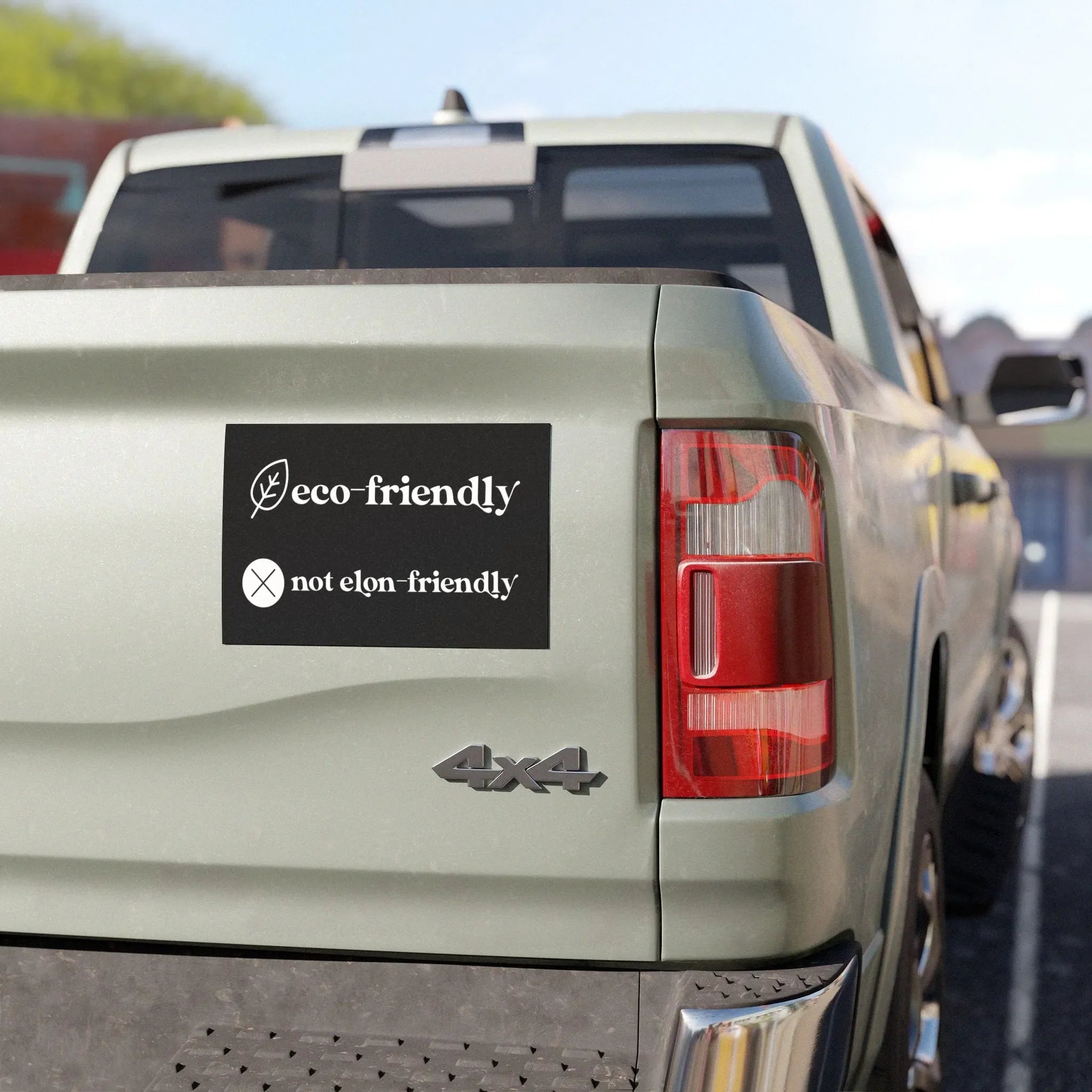 Eco-Friendly, Not Elon-Friendly Car Magnet, Anti-Elon Musk Bumper Magnet