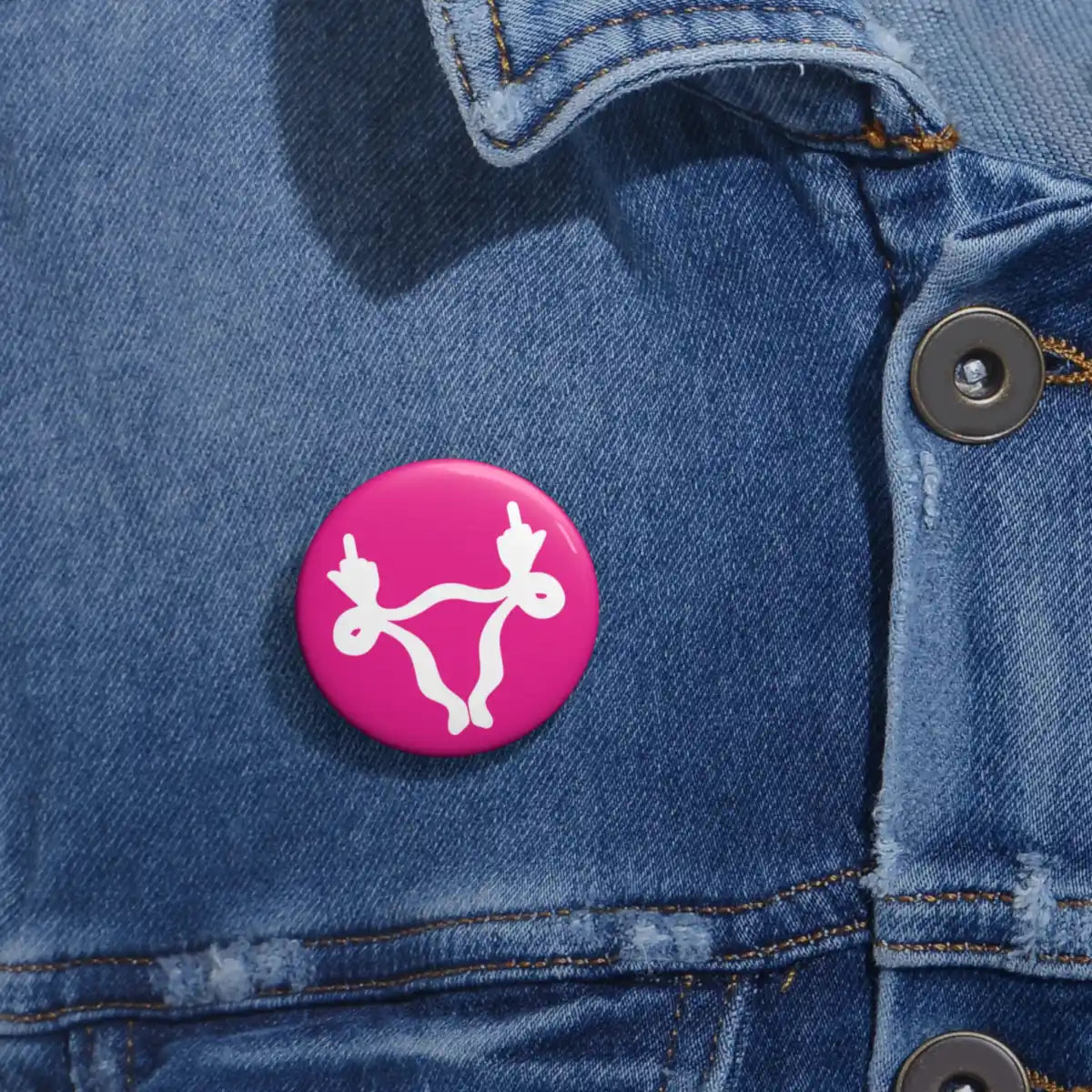 Angry Uterus Pin Back Button - Resistance Nation