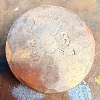 Copper Challenge Coin Golf Ball Marker - Skull &amp; Bogeys Golf Co.
