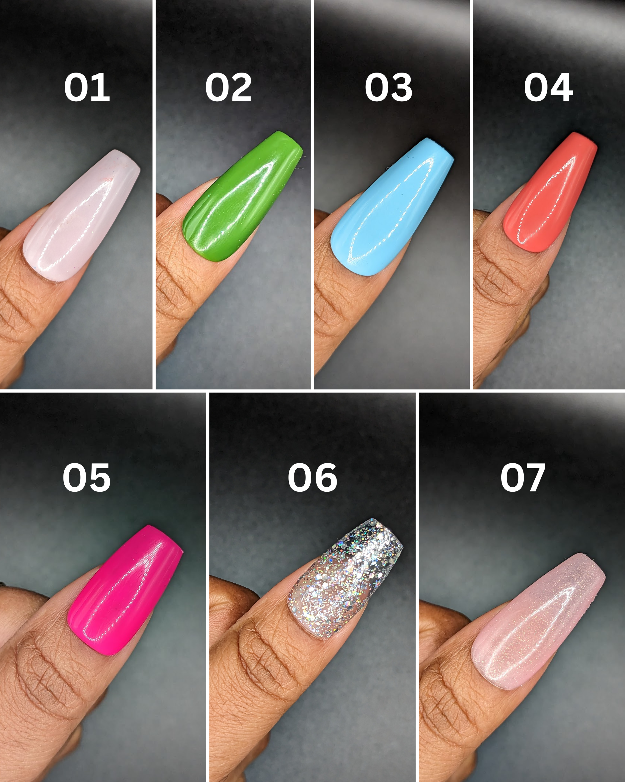 Spring Solid Color *Choose Your Color* - Hand-painted Reusable Press-On Nail Extensions 10 pcs