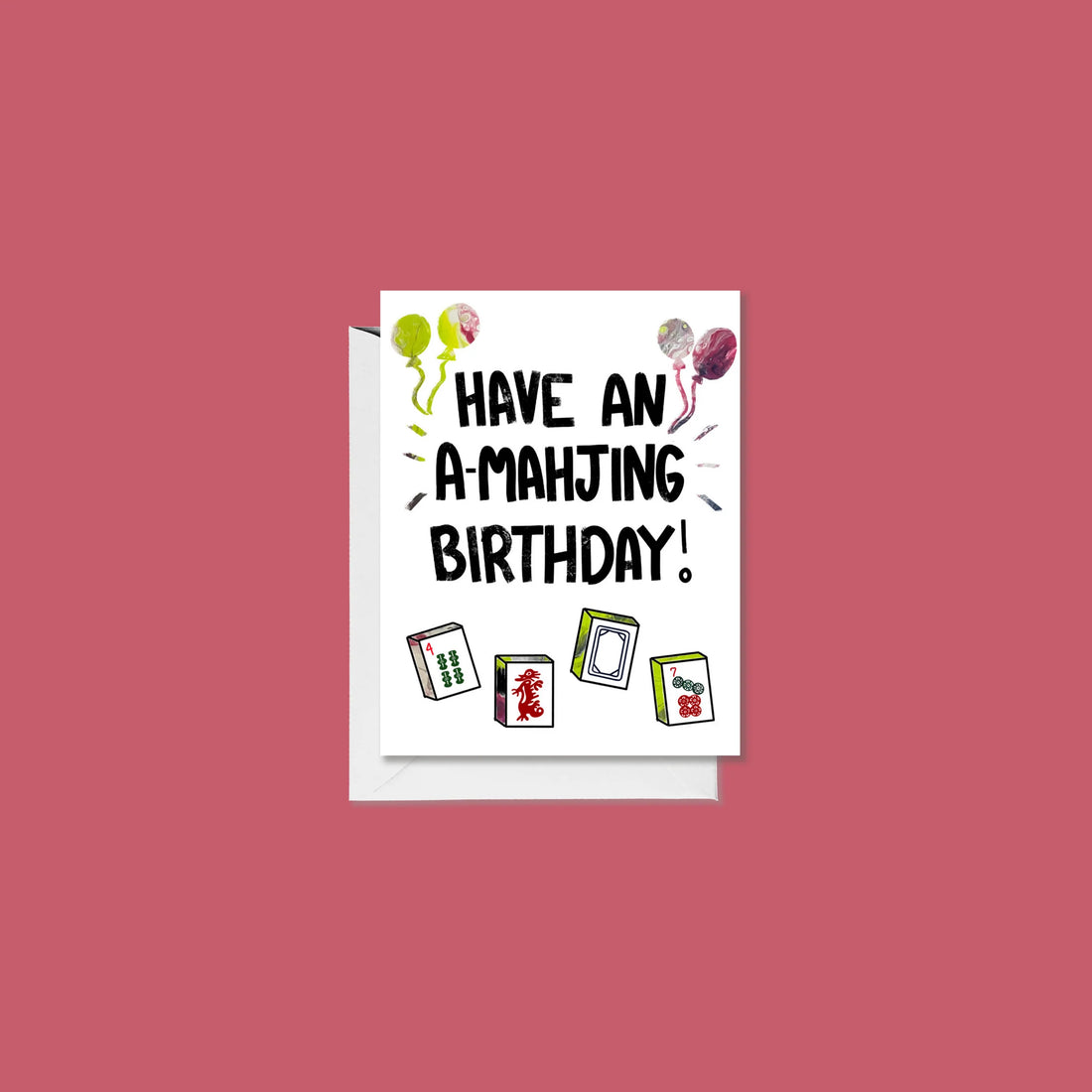 Mahjong Birthday Card
