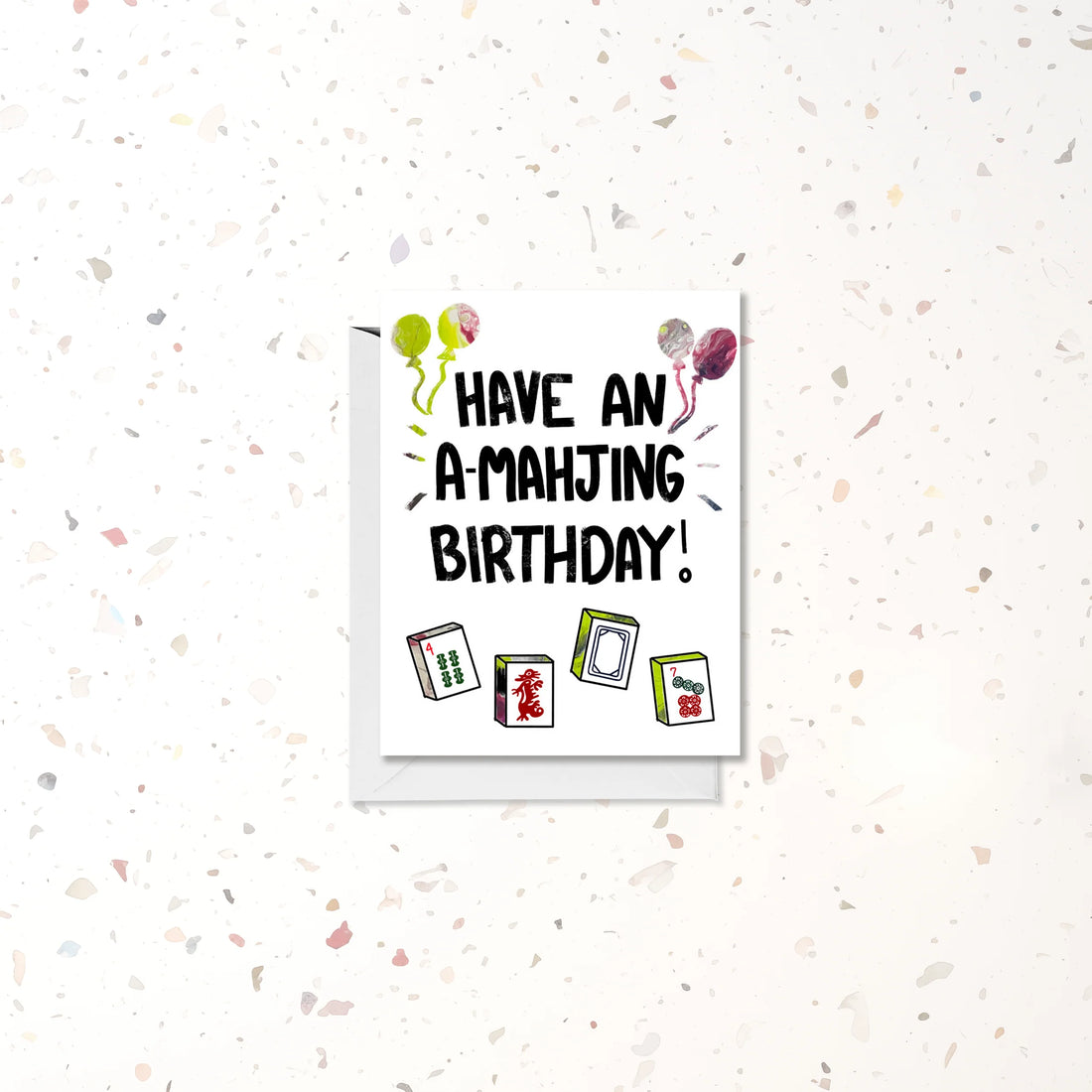 Mahjong Birthday Card