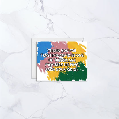 It Takes A Village Thank You Card
