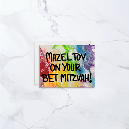 Mazel Tov on your Bet Mitzvah Greeting Card