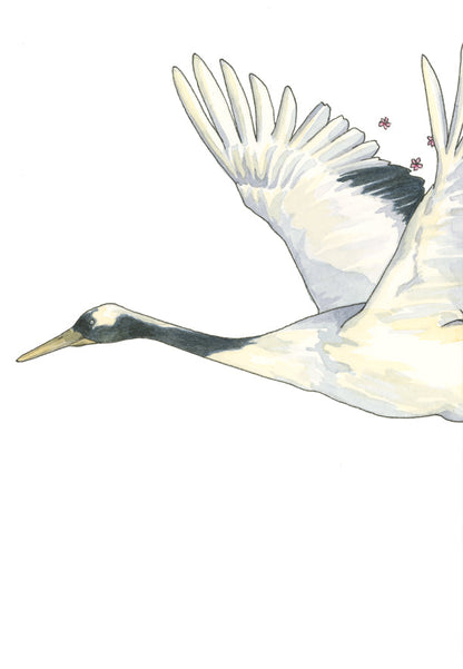 Crane Blossom Print