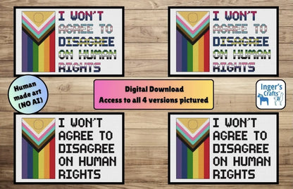 Human Rights Pride Cross Stitch Pattern - Intersex progress flag only