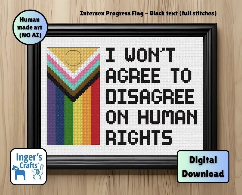 Human Rights Pride Cross Stitch Pattern - All Versions Bundle