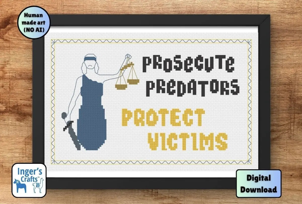 Prosecute Predators Cross Stitch Pattern