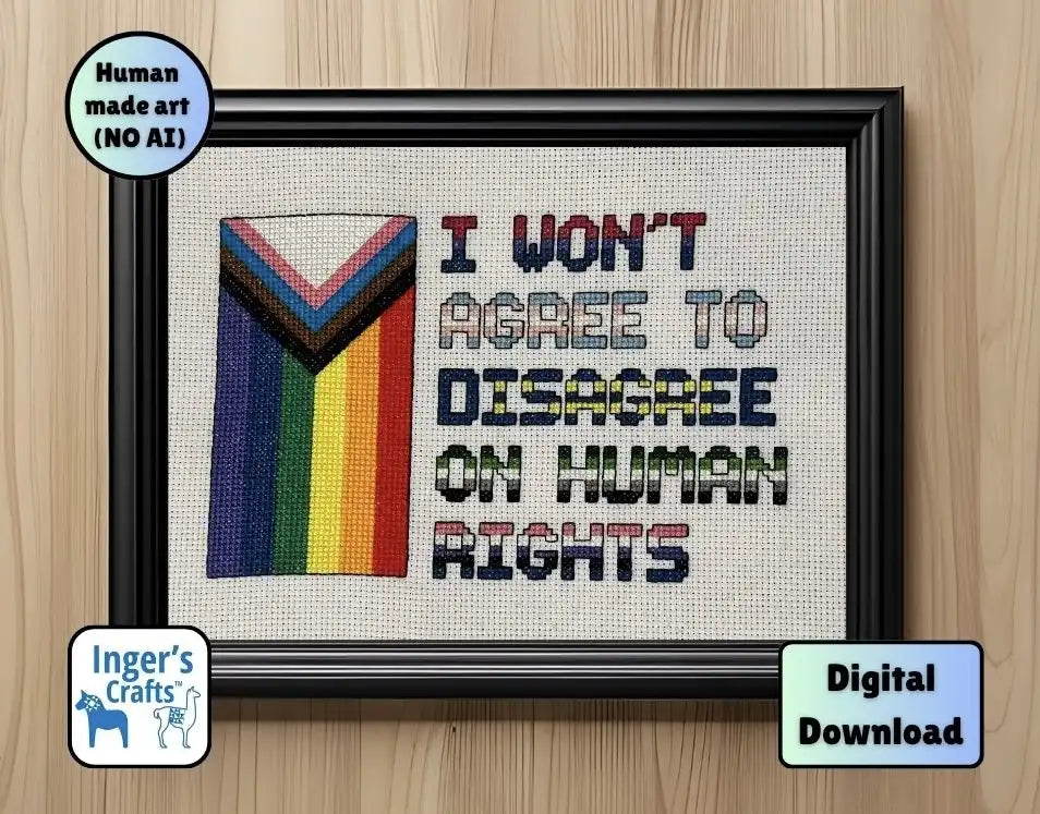 Human Rights Pride Cross Stitch Pattern - All Versions Bundle