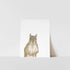 A printed artwork of a squirrel on a white background, presented against a white background.