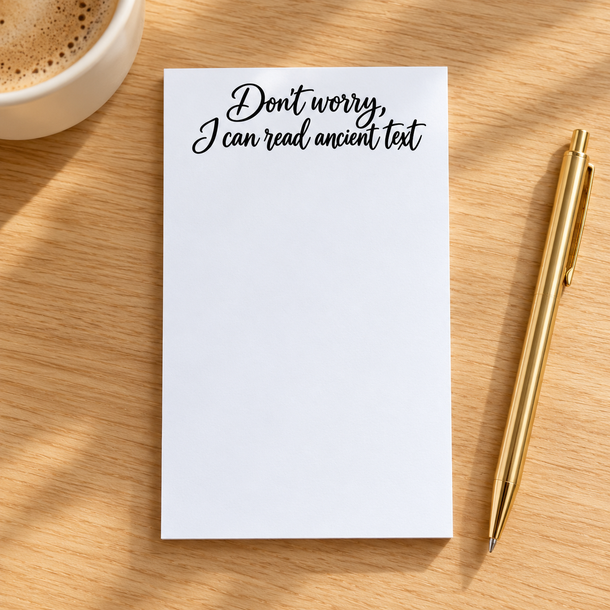 NEW! I Can Read Ancient Text – Funny Cursive Notepad | 4x6